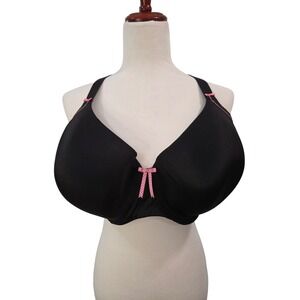 Elomi Womens Bijou Underwire Black Bra Size 40K J-Hook T-Shirt Plunge Smooth